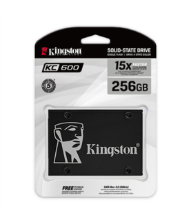 Kingston | KC600 | 256 GB | SSD form factor 2.5" | Solid-state drive interface SATA | Read speed 550 MB/s | Write speed 500 MB/