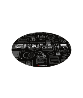 GENESIS Tellur 300 Round Gear Protective Floor Mat, 100cm, Black | Genesis Protective Floor Mat Tellur 300 Round Gear Polyester