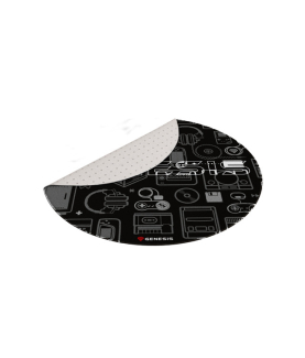 GENESIS Tellur 300 Round Gear Protective Floor Mat, 100cm, Black | Genesis Protective Floor Mat Tellur 300 Round Gear Polyester