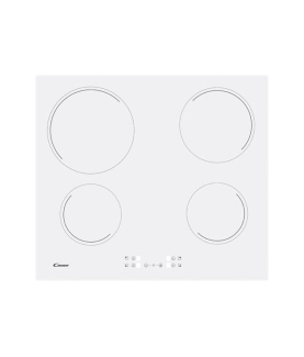 Candy | Hob | CH64CCW | Vitroceramic | Number of burners/cooking zones 4 | Touch | White