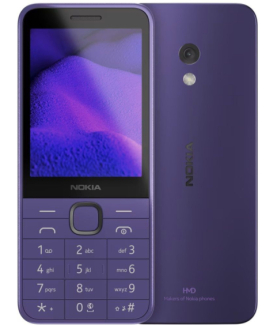 Nokia 235 4G (2024) | Purple | 2.8 " | 128 MB | 64 MB | Dual SIM | Bluetooth | 5.0 | USB version USB Type-C | Main camera resol