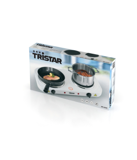 Tristar | Free standing table hob | KP-6245 | Number of burners/cooking zones 2 | Rotary | White | Electric