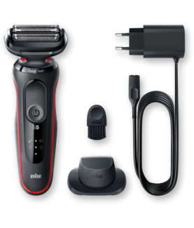 Braun | Shaver | 51-R1200s | Operating time (max) 50 min | Wet & Dry | Black/Red