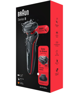 Braun | Shaver | 51-R1200s | Operating time (max) 50 min | Wet & Dry | Black/Red