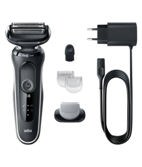 Braun | Shaver | 51-W1600s | Operating time (max) 50 min | Wet & Dry | Black/White