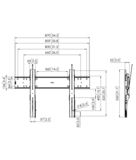 Vogels | Wall mount | PFW 6810 | Hold | 55-80 " | Maximum weight (capacity) 75 kg | Black