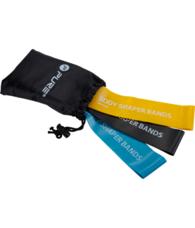 Pure2Improve | Body Shaper Bands, Set of 3 | Black, Blue and Yellow