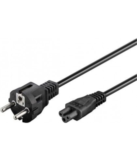 Goobay | Power supply cord (safety plug) | 93586 | Black Safety plug (type F, CEE 7/7) | Device socket C5