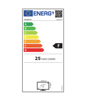 Gigabyte | Curved Gaming Monitor | G27FC A | 27 " | VA | FHD | 16:9 | 165 Hz | 1 ms | 1920 x 1080 pixels | 250 cd/m | HDMI port