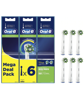 Oral-B Replaceable toothbrush heads | Refill Cross Action CleanMaximiser | Heads | For adults | Number of brush heads included 