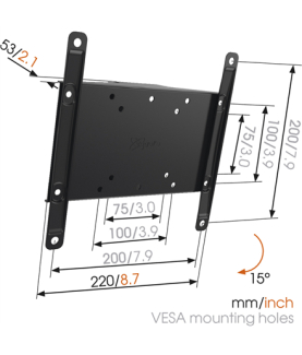 Vogels | Wall mount | MA2010-A1 Tilt | Tilt | 26-40 " | Maximum weight (capacity) 30 kg | Black