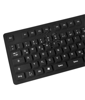 Logilink | Flexible waterproof Keyboard USB + PS/2 | ID0019A | Flexible keyboard | Wired | DE | Black