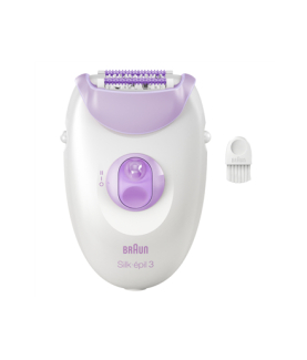 Braun Epilator | SE3-000 Silk épil 3 | Number of power levels 2 | White/Purple