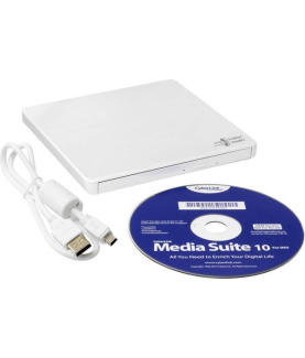 H.L Data Storage | Ultra Slim Portable DVD-Writer | GP60NW60 | Interface USB 2.0 | DVD R/RW | CD read speed 24 x | CD write spe