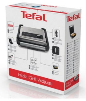 TEFAL Electric Grill | GC242D38 Inicio | Table | 2000 W | Stainless Steel/Black