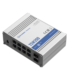 Teltonika Ethernet Switch TSW200 Unmanaged, Desktop, 1 Gbps (RJ-45) ports quantity 8, SFP ports quantity 2, PoE ports quantity 