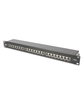 CAT 6A | Patch Panel | RJ45, 8P8C | Suitable for 483 mm (19") cabinet mounting Transmission properties: Category 6A, Class EA A