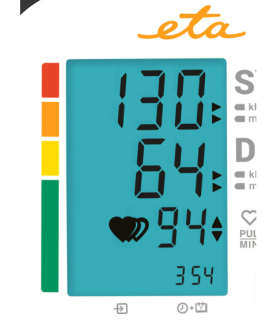 ETA | Upper Arm Blood Pressure Monitor | ETA229790000 | Memory function | Number of users 2 user(s)