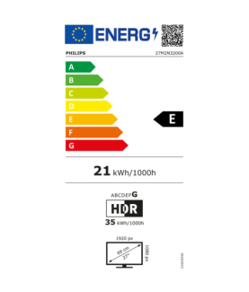 Philips 27M2N3200A/00 | 27 " | IPS | 16:9 | 165 Hz | 4 ms | 1920 x 1080 pixels | 250 cd/m | HDMI ports quantity 2