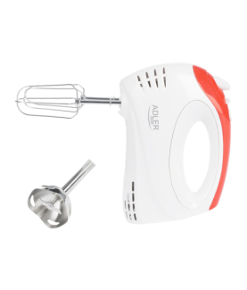 Adler | Mixer | AD 4212 | Hand Mixer | 300 W | Number of speeds 5 | Turbo mode | White