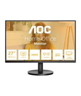 AOC U27B3A | 27 " | IPS | UHD | 16:9 | 60 Hz | 4 ms | 3840 x 2160 pixels | 350 cd/m | HDMI ports quantity 2