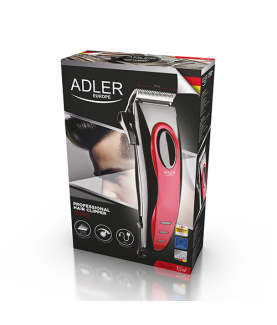 Adler | Hair clipper | AD 2825 | Corded | Red