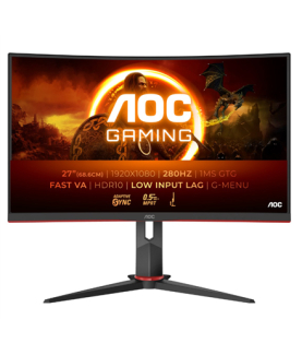 AOC C27G2Z3/BK | 27 " | VA | FHD | 16:9 | 280 Hz | 1 ms | 1920 x 1080 pixels | 300 cd/m | HDMI ports quantity 2 | Warranty 36 m