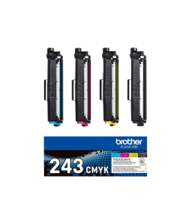 Brother TN-243CMYK, Toner Value Pack | Brother TN243CMYK | Brother TN243CMYK Value Pack - 4-pack - black, yellow, cyan, magenta