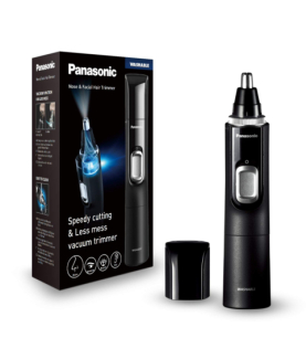 Panasonic Nose & Ear Hair Trimmer with Vortex Cleaning System | ERGN300K503 | Nose and ear trimmer | Wet & Dry