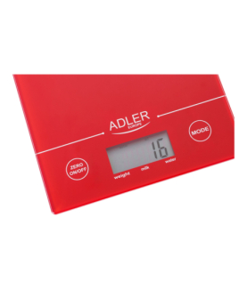 Adler | Kitchen scales | AD 3138 | Maximum weight (capacity) 5 kg | Graduation 1 g | Red