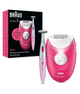 Braun Epilator | SE3-202 Silk épil 3 | Number of power levels 2 | White/Pink