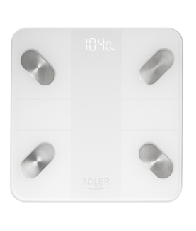 Adler Smart Bathroom Scale | AD 8186w | Maximum weight (capacity) 180 kg | Accuracy 100 g | Body Mass Index (BMI) measuring | W