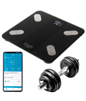 Adler Smart Bathroom Scale | AD 8186b | Maximum weight (capacity) 180 kg | Accuracy 100 g | Body Mass Index (BMI) measuring | B