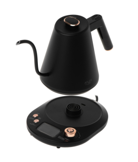 Adler Kettle | AD 1349 | Electric | 1100 W | 1 L | Stainless steel | 360 rotational base | Black/Gold