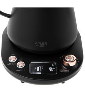 Adler Kettle | AD 1349 | Electric | 1100 W | 1 L | Stainless steel | 360 rotational base | Black/Gold