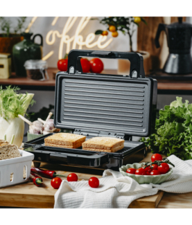 Adler Sandwich maker 2 in 1 | AD 3073 | 1000 W | Number of plates 2 | Stainless Steel/Black