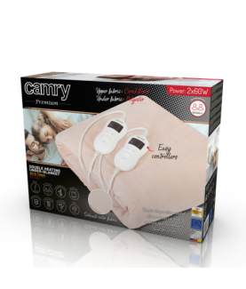 Camry | Electric blanket | CR 7424 | Number of heating levels 8 | Number of persons 2 | Washable | Coral fleece | 2 x 60 W | Be