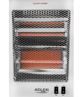 Adler | Heater | AD 7709 | Halogen Heater | 800 W | Number of power levels 2 | White