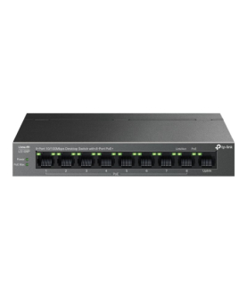 TP-LINK | 9-Port 10/100 Mbps Desktop Switch with 8-Port PoE+ | LS109P | Unmanaged | Desktop | 10/100 Mbps (RJ-45) ports quantit