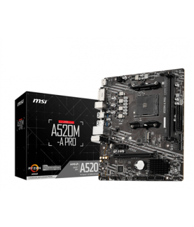 MSI | A520M-A PRO | Processor family AMD | Processor socket AM4 | DDR4 | Memory slots 2 | Chipset AMD A | Micro ATX