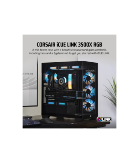 Corsair PC Case | iCUE LINK 3500X RGB | Black | Mid-Tower | Power supply included No | ATX