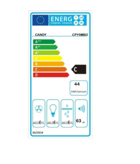 Candy | Hood | CPY5MBG | Canopy | Energy efficiency class C | Width 52 cm | 298 m /h | Mechanical control | LED | Black Glass