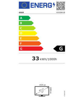 Asus | Gaming Monitor | TUF Gaming VG328H1B | 31.5 " | VA | FHD | 16:9 | 165 Hz | 1 ms | 1920 x 1080 pixels | 250 cd/m | HDMI p