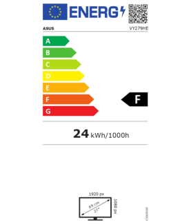 Asus VY279HE-W | 27 " | IPS | 16:9 | 75 Hz | 1 ms | 1920 x 1080 pixels | 250 cd/m | HDMI ports quantity 1