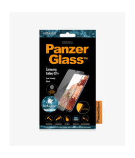 PanzerGlass | Samsung | Galaxy S21+ Series | Antibacterial glass | Black | Case Friendly, Compatible with the in-screen fingerp