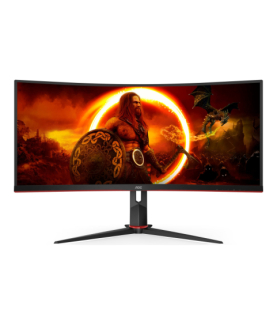 AOC | Gaming Monitor | CU34G2XP/BK | 34 " | VA | 21:9 | 180 Hz | 1 ms | 3440 x 1440 pixels | HDMI ports quantity 2 | Black