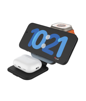 Fixed | MagFlex Alu Foldable magnetic wireless charging stand 3in1 | FIXMFLE-AL-GR