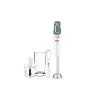 TEFAL | Blender | Optichef 3-in-1 HB643138 | Hand Blender | 800 W | Number of speeds 20 | Turbo mode | Chopper | White/Grey