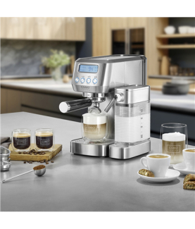 Caso | Espresso machine | Espresso Gourmet Latte | Pump pressure 20 bar | Built-in milk frother | Automatic | 1350 W | Silver