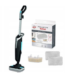 TEFAL Steam Power Handstick Mop | VP6555 | Corded operating | Washing function | Power 1200 W | Black/Light Blue